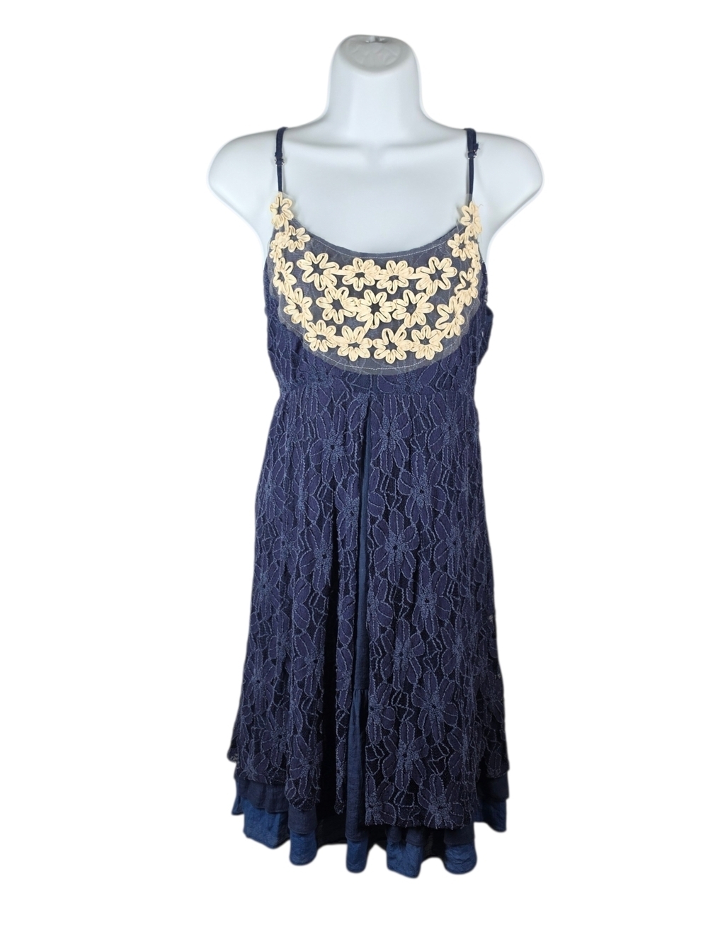 ALTAR'D STATE LACE LAYERED FLORAL DRESS